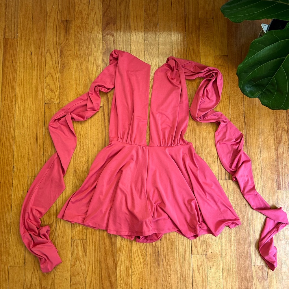 Favlux Fashion Coral Strappy Romper